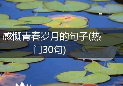 感慨青春岁月的句子(热门30句)