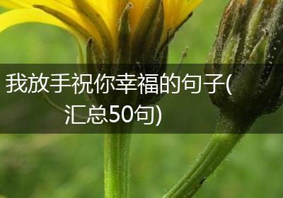 我放手祝你幸福的句子(汇总50句)