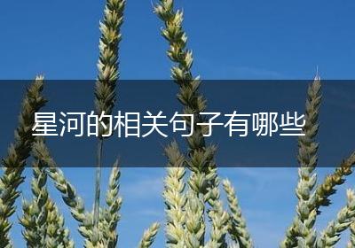 星河的相关句子有哪些