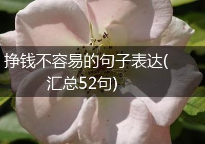 挣钱不容易的句子表达(汇总52句)