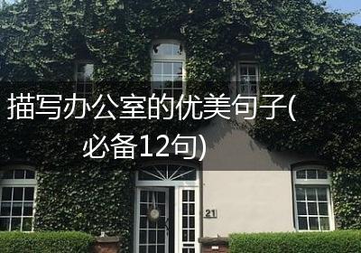 描写办公室的优美句子(必备12句)