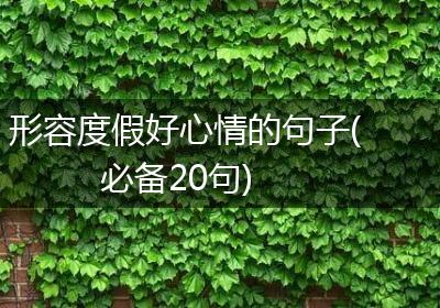 形容度假好心情的句子(必备20句)
