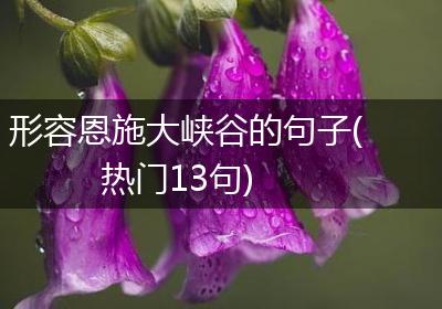 形容恩施大峡谷的句子(热门13句)