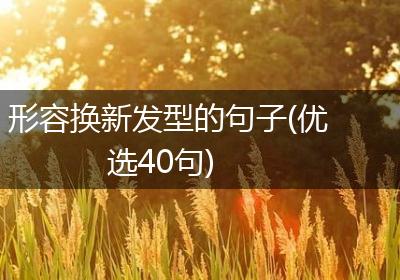 形容换新发型的句子(优选40句)