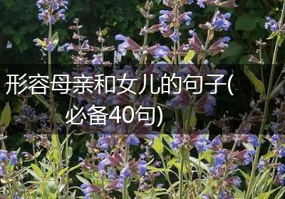 形容母亲和女儿的句子(必备40句)