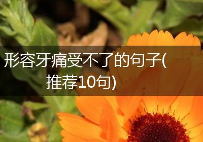 形容牙痛受不了的句子(推荐10句)