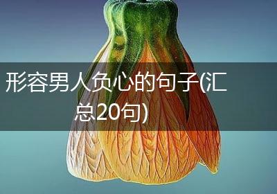 形容男人负心的句子(汇总20句)