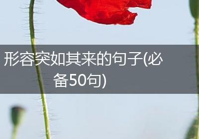 形容突如其来的句子(必备50句)