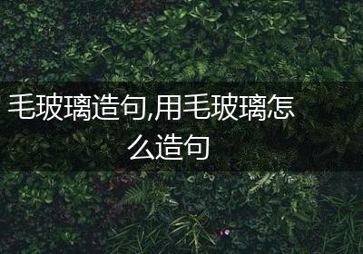 毛玻璃造句,用毛玻璃怎么造句