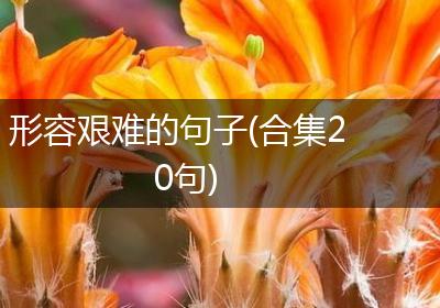 形容艰难的句子(合集20句)