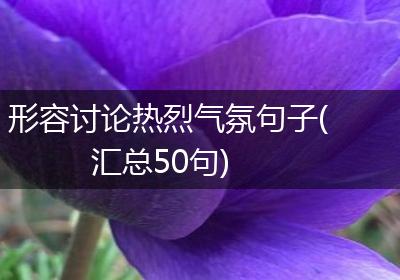 形容讨论热烈气氛句子(汇总50句)
