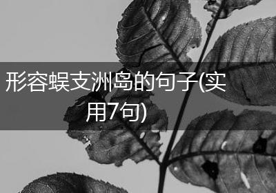 形容蜈支洲岛的句子(实用7句)