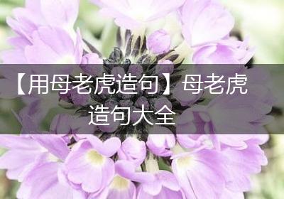 【用母老虎造句】母老虎造句大全