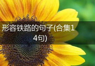 形容铁路的句子(合集14句)