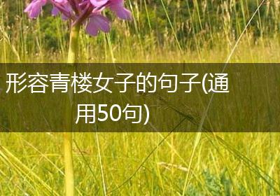 形容青楼女子的句子(通用50句)