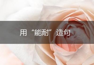 用“能耐”造句