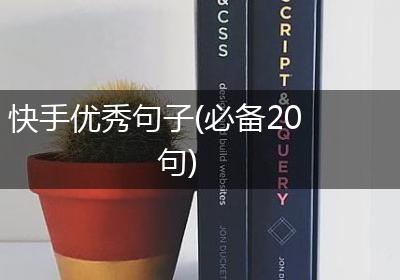 快手优秀句子(必备20句)