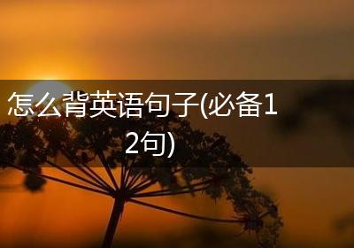 怎么背英语句子(必备12句)