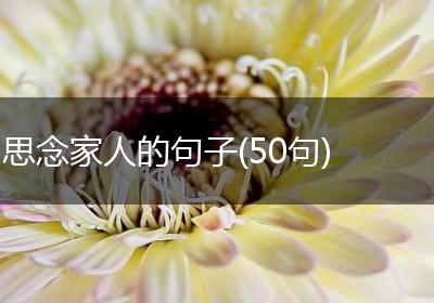 思念家人的句子(50句)