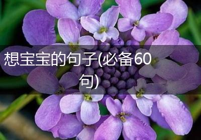 想宝宝的句子(必备60句)