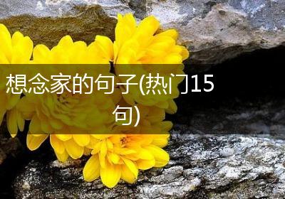 想念家的句子(热门15句)