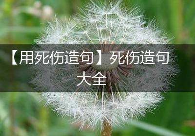 【用死伤造句】死伤造句大全