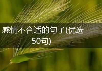 感情不合适的句子(优选50句)