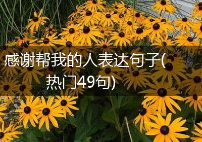 感谢帮我的人表达句子(热门49句)
