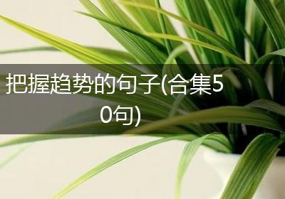 把握趋势的句子(合集50句)