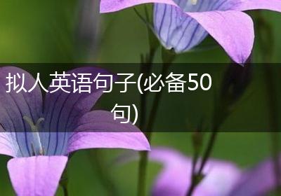 拟人英语句子(必备50句)