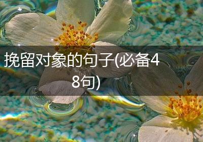 挽留对象的句子(必备48句)