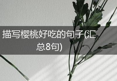 描写樱桃好吃的句子(汇总8句)