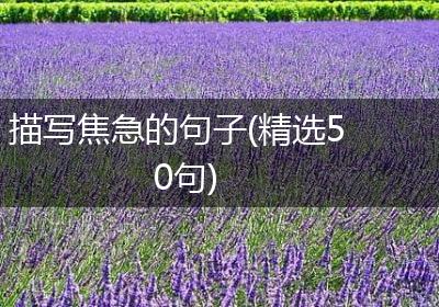 描写焦急的句子(精选50句)