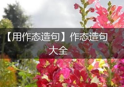 【用作态造句】作态造句大全