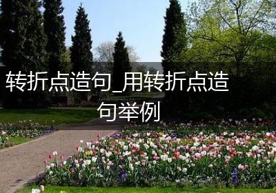 转折点造句_用转折点造句举例