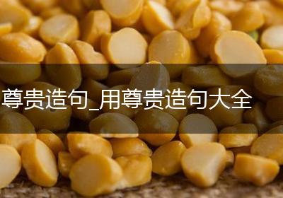 尊贵造句_用尊贵造句大全
