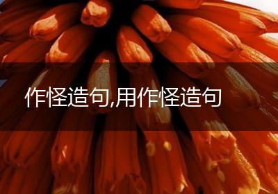 作怪造句,用作怪造句