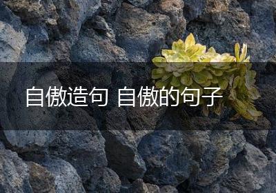 自傲造句 自傲的句子