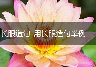 长眼造句_用长眼造句举例