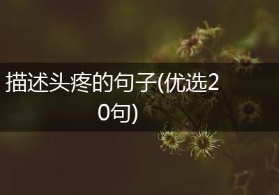 描述头疼的句子(优选20句)