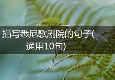 描写悉尼歌剧院的句子(通用10句)