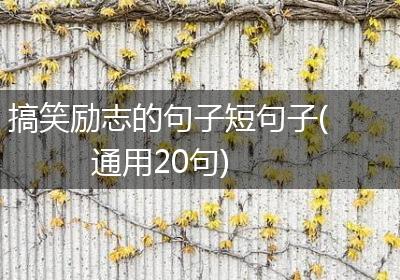 搞笑励志的句子短句子(通用20句)