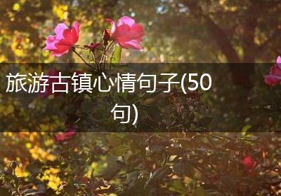 旅游古镇心情句子(50句)