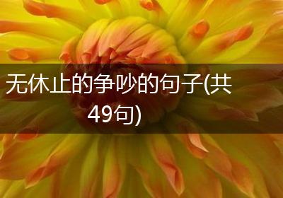 无休止的争吵的句子(共49句)