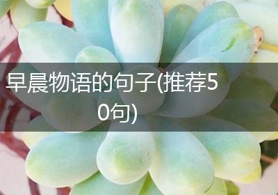 早晨物语的句子(推荐50句)