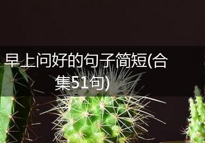 早上问好的句子简短(合集51句)