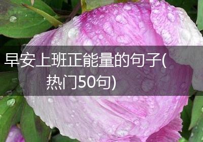 早安上班正能量的句子(热门50句)