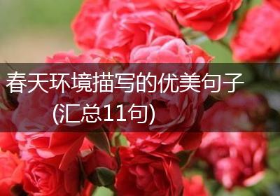 春天环境描写的优美句子(汇总11句)