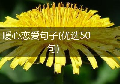 暖心恋爱句子(优选50句)