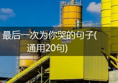 最后一次为你哭的句子(通用20句)